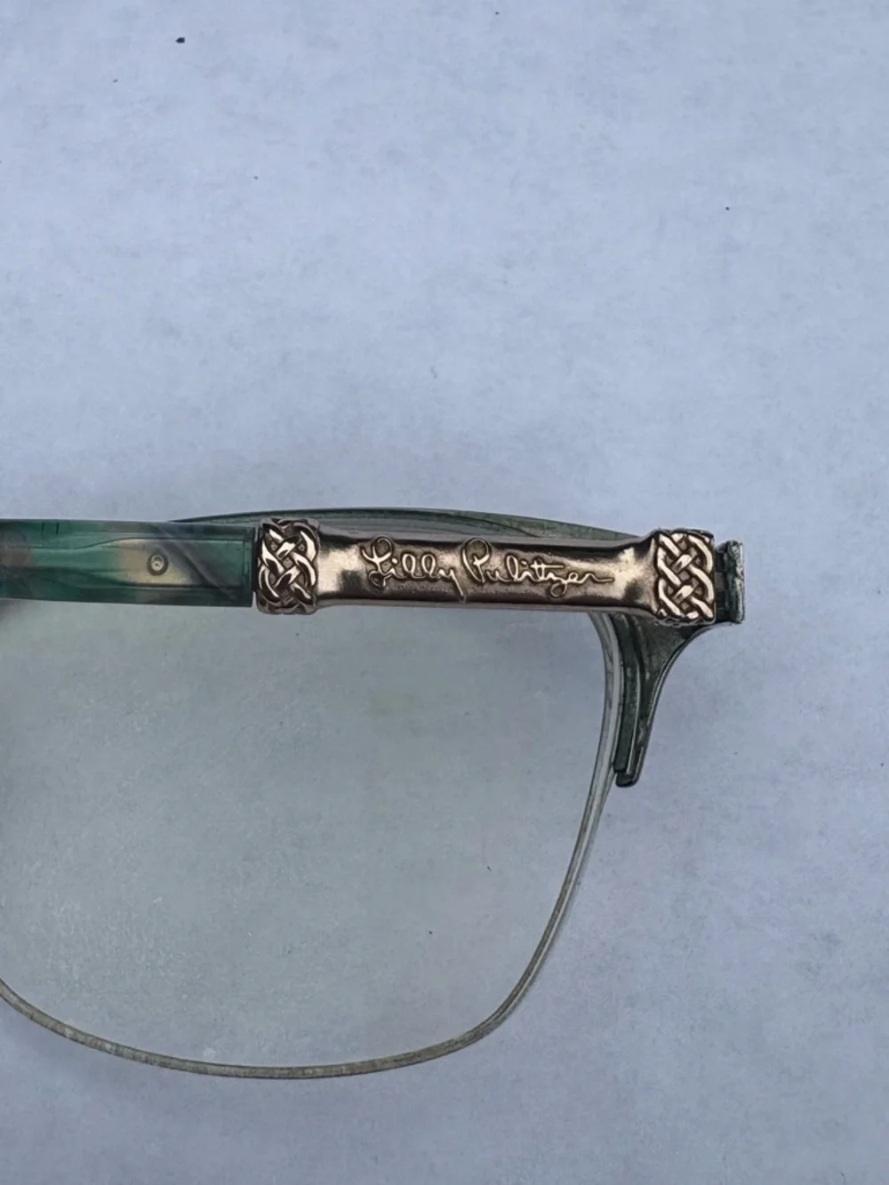 Lilly Pulitzer Eyeglasses Frames Only Carney Gold Teal Brown Purple Tortoise